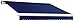 Awntech 16-Feet Maui-LX Left Motor with Remote Retractable Acrylic Awning, 120-Inch Projection, Navy