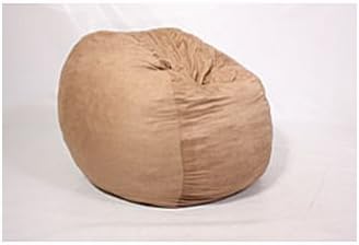 FufSack Indoor Large 5-foot Camel Microsuede Lounge Chair