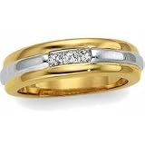 14K Yellow Gold Diamond Wedding Band Ring Size 10