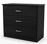 Three Drawer Black Dresser