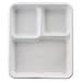 Chinet VAGRANT 8-1/4 Inch by 9-1/2 Inch Size, 3 Compartment Heavyweight Molded Fiber Cafeteria Tray 125-Pack (Case of 4)