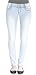 Angels Jeans Triple Button Long Inseam Skinny Jeans