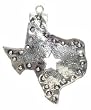 Antiqued Texas Tin Christmas Ornaments 4"H Set / 12