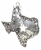 Antiqued Texas Tin Christmas Ornaments 4"H Set / 12