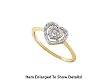 Beautiful 10k. Yellow Gold Heart Shaped Diamond Promise Ring