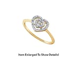 Beautiful 10k. Yellow Gold Heart Shaped Diamond Promise Ring