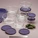 Pyrex Storage 18-Piece Round Set, Clear with Blue Lids