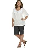 Sele Plus Size Button-Cuff Denim City Shorts