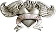 Womens "Queen of Hearts" Winged Heart Fashion Belt Buckle Womens "Queen of Hearts" Winged Heart Fashion Belt Buckle