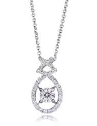 Diamond & 18k White Gold Pendant Necklace