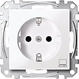 Merten MEG2350-0325 SCHUKO-Steckdose mit Kennz. Computer, BRS, StK, aktivwei&szlig; gl&auml;nzend, System M