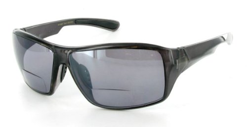 TOP DECK modern Italian design Bifocal Reading Sunglasses with large field of view for youthful and active men and women who need to read cell phones, maps, directions, etc. in comfort while they drive, work, read, travel or play sports in the sun. Gunmetal 2.00