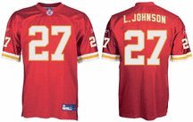 Larry Johnson Kansas City Chiefs #27 Authentic Reebok NFL Football Jersey (Scarlet)
