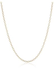 14k Gold Textured Oval Rolo Chain Necklace