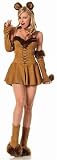 Cuddly Lion Girl Sexy Women's Costume Adult Halloween Outfit - Size M/L, Dress Size 8-14