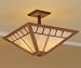 Cherry Tree Design L166-S-C Cherry Malacca Craftsman / Mission Semi-Flush Ceiling Fix...