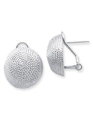 Sterling Silver Omega Back Earrings QE2930"