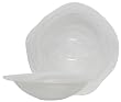 Art Glass White Small Lip Bowl 12"D, 3"H
