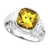 14K White Gold Citrine Ring