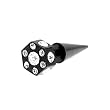 FAKE STRETCHER WITH CRYSTALS (BLACK STEEL, WHITE CZ) Gauge: 16 Sold as a Single Unit