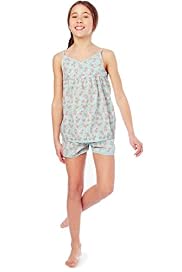 Pure Cotton Floral Camisole Shortie Pyjamas