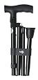 Hugo Folding Cane with Strap & Comfort Grip - Black