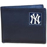 MLB Bifold Leather Wallet in Tin - New York Yankees
