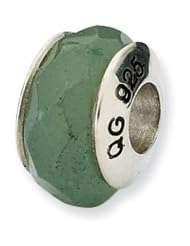 Sterling Silver Aventurine Stone Charm