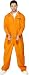 MENS ORANGE PRISONER CONVICT FANCY DRESS COSTUME - L