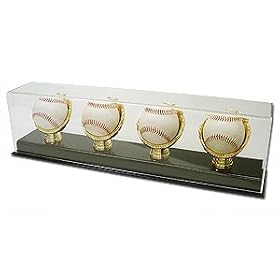 BCW Deluxe Acrylic 4 Gold Glove Baseball Display Acrylic Base Sports Memoriablia Display Case Sportscards Collecting Supplies BCW Deluxe Acrylic 4 Gold Glove Baseball Display - Acrylic Base - Sports Memoriablia Display Case - Sportscards Collecting Supplies