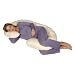 Snoogle Chic Jersey - Snoogle Total Body Pregnancy Pillow with 100% Jersey Cotton Knit Easy on-off Zippered Cover - Sand