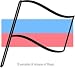 Flag - Paper 6in x 4in (pack of 6, on stick) - Russia