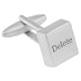 Men's Delete Button Cuff Link by Enrico Pardini - Silver Rhodium