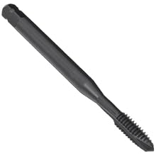 Dormer E021 Powdered-Metal Steel Machine Spiral Point Threading Tap, Black Oxide Finish, Round with Square End Shank, Plug Chamfer