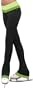 Ice Skating Stretch Polyester Spandex Reversible 2 Tones Pants w/ Color Cuff , Adult Extra Small, Tea Green/Light Green