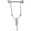 Stainless Steel NAKED GIRL Nipple Shield