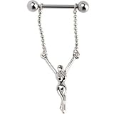 Stainless Steel Naked Girl Nipple Shield