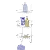 Wenko 16777100 Duschregal Revigo - h�ngend, 3 Ablagen, 2 Haken, Chrom, 22.5 x 57 x 18.5 cmvon "Wenko"