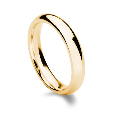 14k Yellow Gold Comfort Fit Women's Band, 3mm.