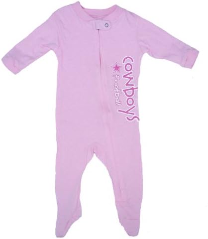Dallas Cowboys Pink Pajamas Onesie Footed Sleeper Infant Size 6 - 9 Months