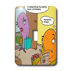 Londons Times Fish Fishing Deep Beneath Cartoons - Fish Divorces Haddock With You - Light Switch Covers - single toggle switch