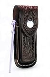 Swiss Army 33212 X-Large Zermatt Pouch, Leather, Brown w/Steel