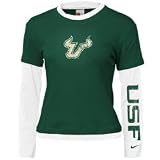 Nike South Florida Bulls Ladies Green 2-in-1 Long Sleeve T-shirt