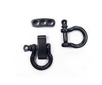 5 Mini Black Adjustable Bow Shackles, Stainless Steel, 5/32" (4mm) thick, with five 3-hole Adjusting Bar. Good for small paracord bracelets. from Distributed by Perpetual Revolution