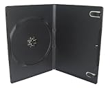 50 Stk. 1-Pack DVD Hülle Ultra-Slim für 1 CD/DVD, schwarz / Rückenbreite: nur 7mm