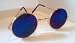 John Lennon Sunglasses Mirror Blue Gold Frame