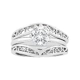 Ring Guard 14K White Gold Bridal