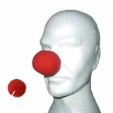 Nase Clown aus Schaumstoff, 12 Stück, rot
