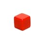 16mm Square-edged Opaque Blank Red 6-sided Dice