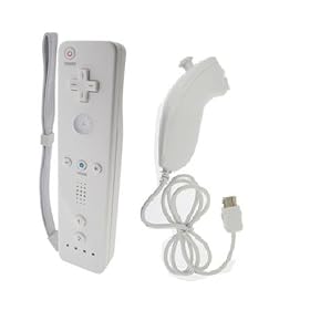 Nintendo Wii Replacement Remote Controller and Nunchuk Controller for Nintendo Wii Console - White